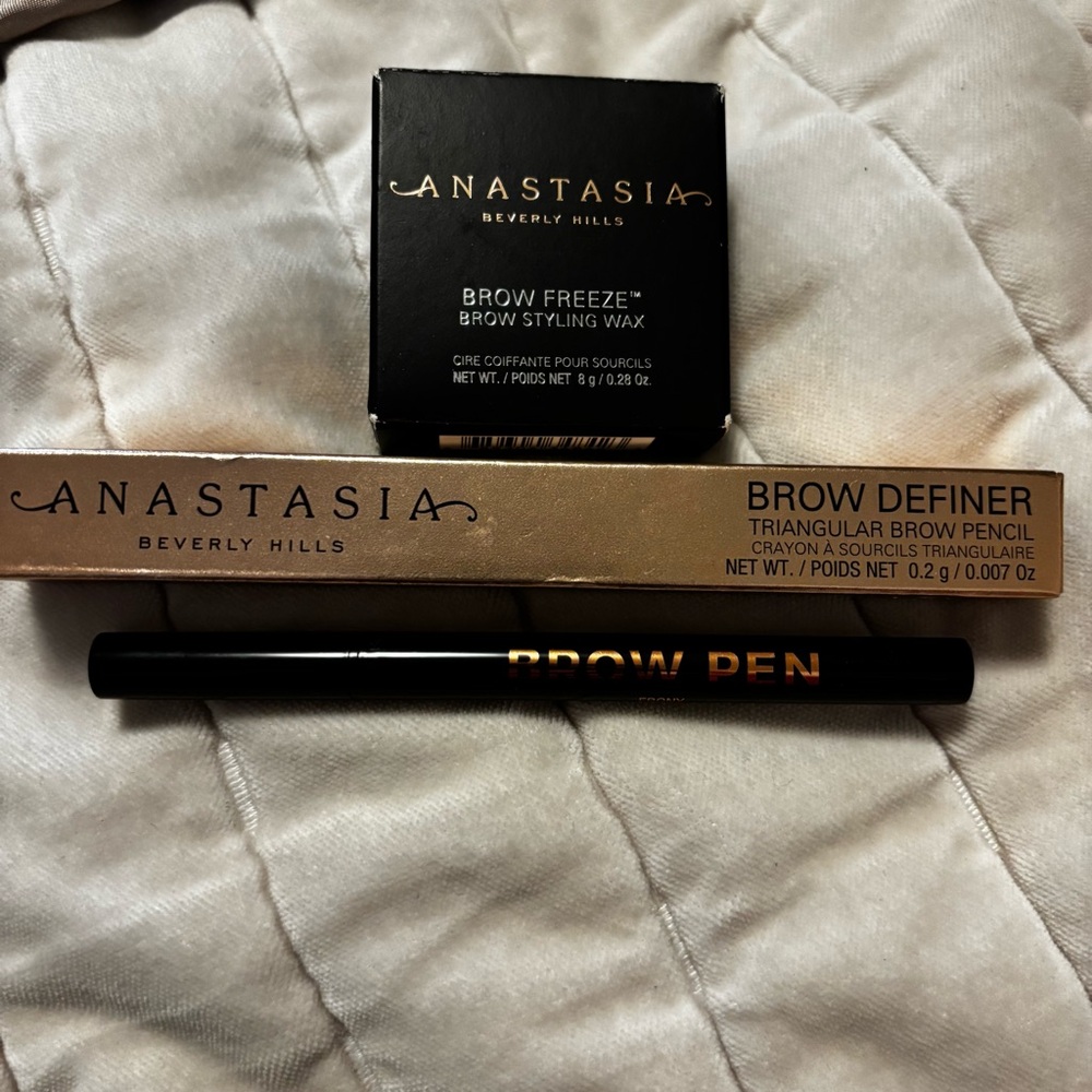 Set of 3 ABH Brow Products. Brow Freeze, Brow Pen & Brow Definer.